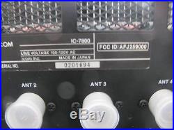 ICOM IC-7800 Very Nice Condition Super HF 6 Meter Amateur Transceiver Tested