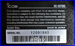 ICOM IC-9700 2 M/70 cM /1.2 GHz All Mode-DSTAR Amateur Radio Transceiver