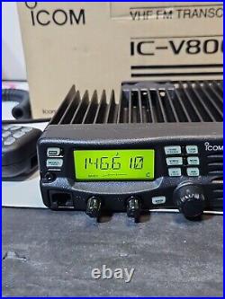 ICOM IC-V8000 VHF HAM TRANSCEIVER RADIO With Mic And Bracket