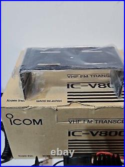 ICOM IC-V8000 VHF HAM TRANSCEIVER RADIO With Mic And Bracket