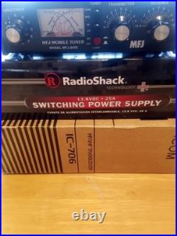 Icom 706 radio with power supply and tuner
