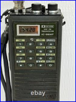 Icom IC-02AT 2M VHF FM Ham Radio Transceiver with Battery Antenna Charger Works