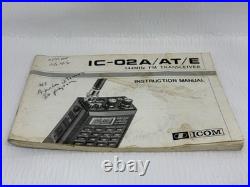 Icom IC-02AT 2M VHF FM Ham Radio Transceiver with Battery Antenna Charger Works