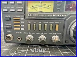 Icom IC-271A 144MHz VHF All Mode Ham Radio Transceiver HM-14 DTMF Mic Japan