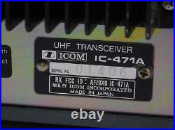 Icom IC-471A 430MHz All-Mode Ham Radio Transceiver (no TX/RX)