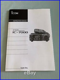 Icom IC-7000 HF/VHF/UHF Transceiver Ham Amateur Radio