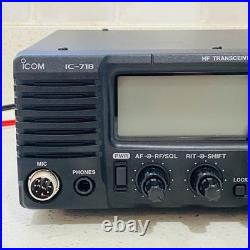Icom IC-718 Ham Radio HF Transceiver With Mic with Cable Tested Works Icom IC-718 Ham Radio HF Transceiver With Mic with Cable Tested Works