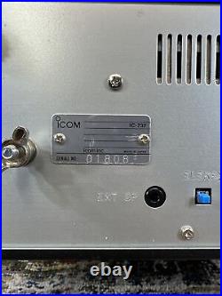 Icom IC-737 HF Transceiver 160-10 Meters Ham Radio withHM-36 Mic DC Cable & Manual