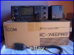 Icom IC-746 Pro withPS125 HF/6Meter/2Meter Transciever