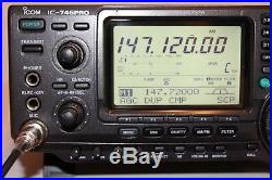 Icom IC 746pro base station HF VHF 2 meter radio Transceiver low power output
