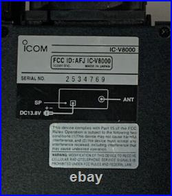 Icom IC-V8000 Ham Radio VHF FM Mobile Transceiver With Mic Tested & WORKS Great
