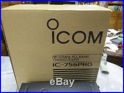 Icom Ic-756pro Hf/50 Mhz All Mode Transceiver With Box And Manual Nce N/r
