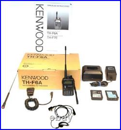 KENWOOD TH-F6A 144 / 220 / 440 MHz HT with. 100-1300 MHz RECEIVE AM FM SSB LOT