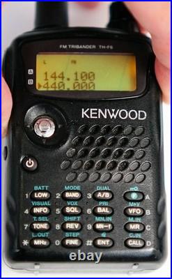 KENWOOD TH-F6A 144 / 220 / 440 MHz HT with. 100-1300 MHz RECEIVE AM FM SSB LOT