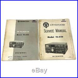 KENWOOD TS 820 SSB Transceiver Service & Operating Manual Vintage Made Japan