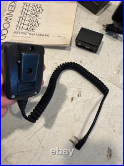 Kenwood TH-45AT 430/440MHz FM Handheld Radio with Charger Mic Battery & Manual