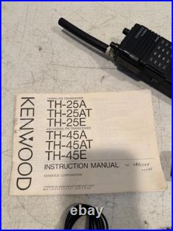 Kenwood TH-45AT 430/440MHz FM Handheld Radio with Charger Mic Battery & Manual