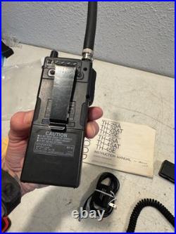Kenwood TH-45AT 430/440MHz FM Handheld Radio with Charger Mic Battery & Manual