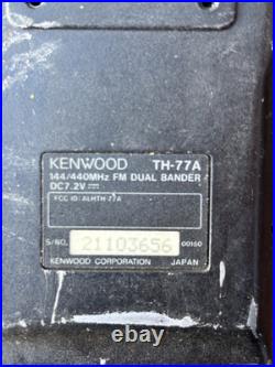 Kenwood TH-77A 144/440MHz FM Dual Band Ham Radio Transceiver. Sold As Is Not Test