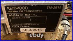 Kenwood TM-261A FM Mobile Transceiver 144MHZ Ham Radio 2 Meter 8 Pin With Bracket