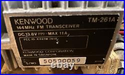 Kenwood TM-261A FM Mobile Transceiver 144MHZ Ham Radio 2 Meter 8 Pin With Bracket