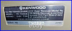 Kenwood TR-7400A 2 meter FM tranceiver with mic mobile mount & manual REDUCED