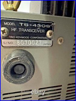 Kenwood TS-430S HF Transceiver 160-10M SSB Ham Radio Equipment Japan