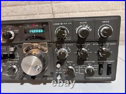 Kenwood TS-820S Vintage HF Ham Radio Transceiver Turned On + Shure Mic