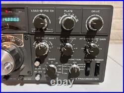Kenwood TS-820S Vintage HF Ham Radio Transceiver Turned On + Shure Mic