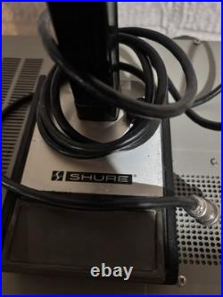 Kenwood TS-820S Vintage HF Ham Radio Transceiver Turned On + Shure Mic