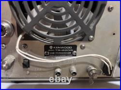 Kenwood TS-820S Vintage HF Ham Radio Transceiver Turned On + Shure Mic