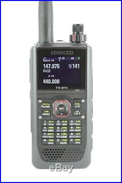 Kenwood Th-d74a Aprs / D-star Tri-band Vhf/uhf Radio With Manual
