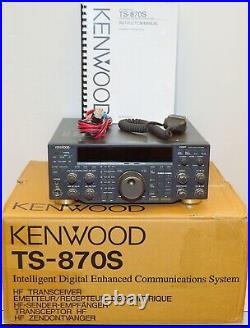 Kenwood Ts-870s 100w Hf Dsp Transceiver Am Fm Cw Ssb Fsk Mars Cap Mib 9.5+