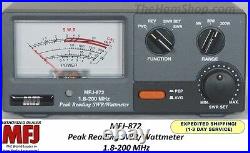 MFJ 872 Grandmaster SWR & Wattmeter, 1.8-200 MHZ, 5 20 & 200 Watt Range NEW