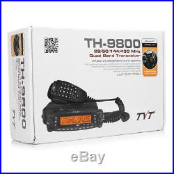 New TYT TH-9800 50W 809CH Quad Band Dual Display Repeater Car Transceiver Radio