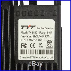 New TYT TH-9800 50W 809CH Quad Band Dual Display Repeater Car Transceiver Radio