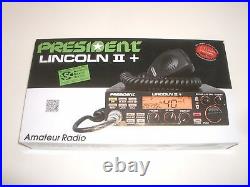 PRESIDENT LINCOLN II+ PLUS AM FM CW SSB 10/12m AMATEUR MOBILE RADIO