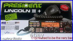 President Lincoln II+ 10 Meter Amateur Ham Radio NEW PRO TUNED AND ALIGNED