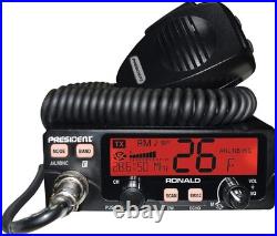 President Ronald Compact 50 Watt 10 Meter Radio With Large Color Changing Display