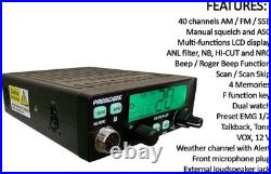 President Ronald Compact 50 Watt 10 Meter Radio With Large Color Changing Display
