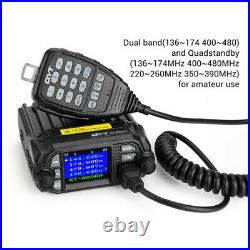 QYT KT-8900D Dual Band Quad Standby 25W VHF UHF Car/Trunk Ham Mobile Radio PRO