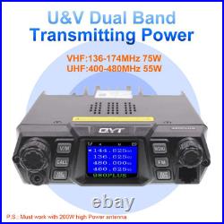 QYT KT-980 Plus Car Radio VHF/UHF Long Distance 50W Ham Radio Station+USB Cable