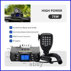 QYT KT-980 Plus Car Radio VHF/UHF Long Distance 50W Ham Radio Station+USB Cable