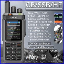 RT-880 10w Ham Radio with Cross Band Repeater Short Wave HF SSB CB Walkie Talki