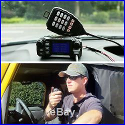Radioddity DB25 Pro Dual Band Mobile Car Radio VHF UHF 25W with Quad Band Antenna