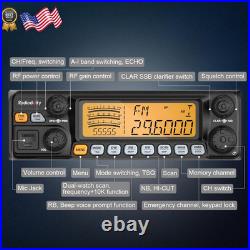 Radioddity QT60 Pro 10 Meter Mobile Ham Radio SSB/AM/FM/PA 60W, NOAA Alert