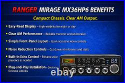 Ranger Mirage MX36HP6 10 Meter Radio High Power Cobra 29 Size AM Loud