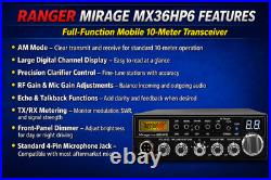 Ranger Mirage MX36HP6 10 Meter Radio High Power Cobra 29 Size AM Loud