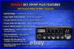 Ranger RCI-39VHP-PLUS 10 Meter Radio 90W PeP AM/FM, Echo, Noise Cancel Mic