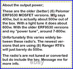 Ranger RCI Longhorn Superior N6 High Power 10 Meter Radio, ERF9530 version